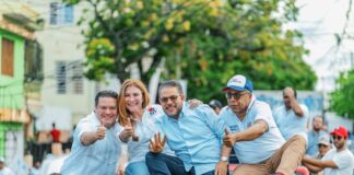 Carolina Mejía apoya a Guillermo Moreno con caravana en la circunscripción 3