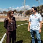 Carolina supervisa avances en cancha de fútbol y skate park del Malecón Deportivo