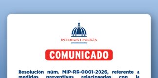 Resolución núm. MIP-RR-0001-2026, referente a medidas preventivas relacionadas con la conmemoración de la Semana Santa 2026.