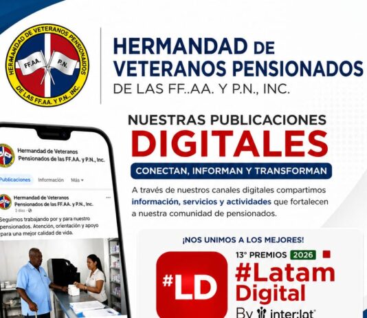 Hermandad de Veteranos Pensionados de las Fuerzas Armadas y la Policía Nacional es seleccionada finalista en los Premios Latam Digital 2026