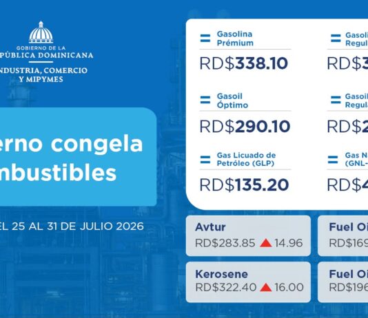 Gobierno congela combustibles