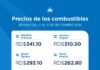 Gobierno congela combustibles