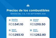 Gobierno congela combustibles
