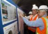 Presidente Abinader supervisa túnel pluvial de la avenida Luperón que se construye con fondos de Aerodom, para evitar inundaciones en la zona